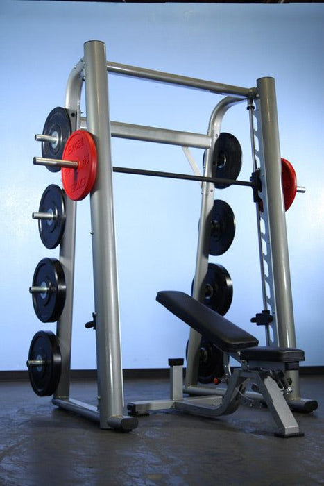 Muscle D Fitness Smith Machine(85", 93") - Muscle D Fitness - Commercial Grade Smith Machine Plate Storage B... — side profile