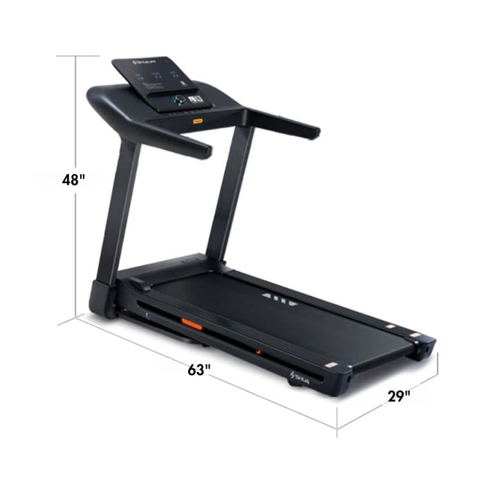 Muscle D Fitness Light Commercial Folding Treadmill - LED Display - Heart Rate Monitor - Safety Clip — additional view 10