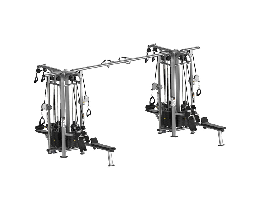 Muscle D Fitness 8 Stack Megatron Deluxe Jungle Gym 3 Colors - Commercial Grade Selectorized Multi-Station