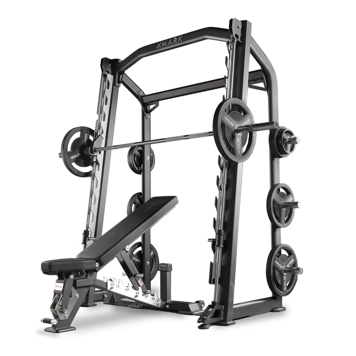 XMARK Commercial Smith Machine Package — front view