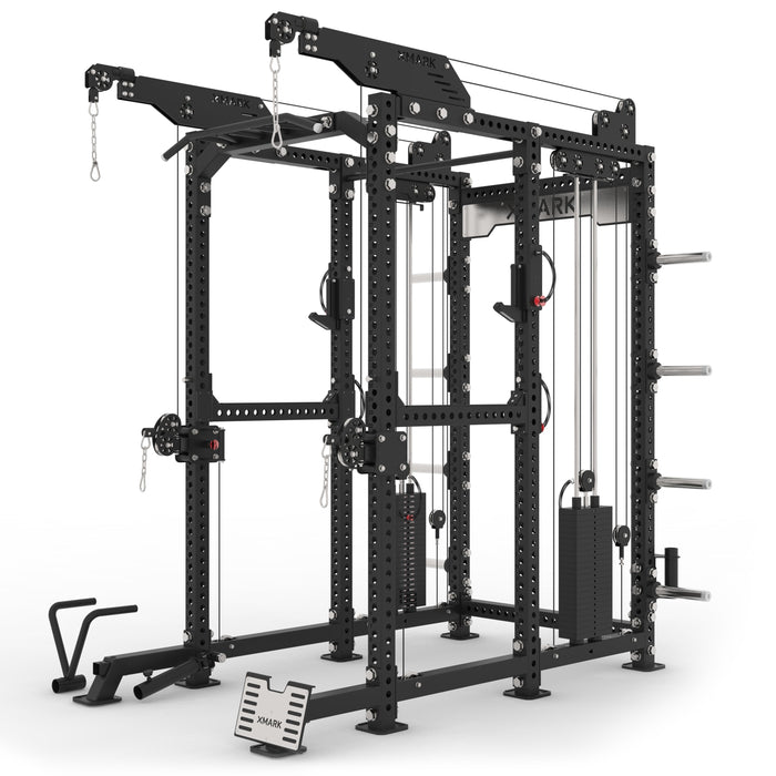XMARK Commercial Power Rack Cable Machine, 440 lbs Total Stack Weight — weight load capacity