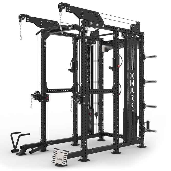 XMARK Commercial Power Rack Cable Machine, 440 lbs Total Stack Weight — front view
