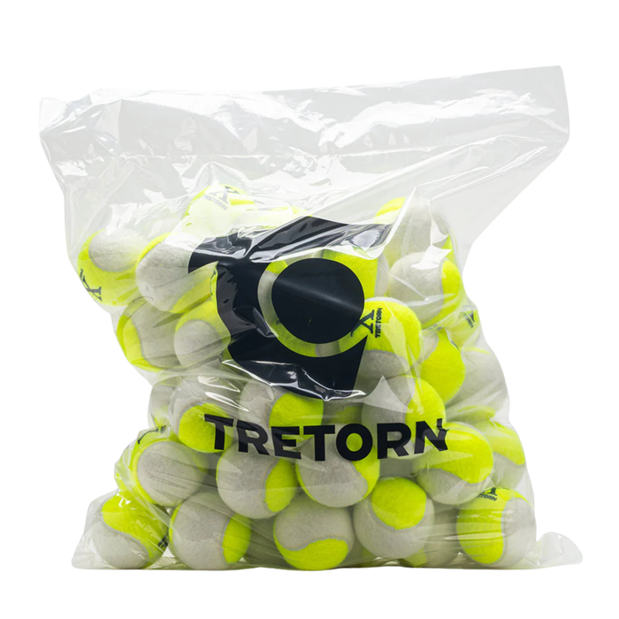 Tretorn Micro-X yellow and white two-tone tennis balls, bag of 72