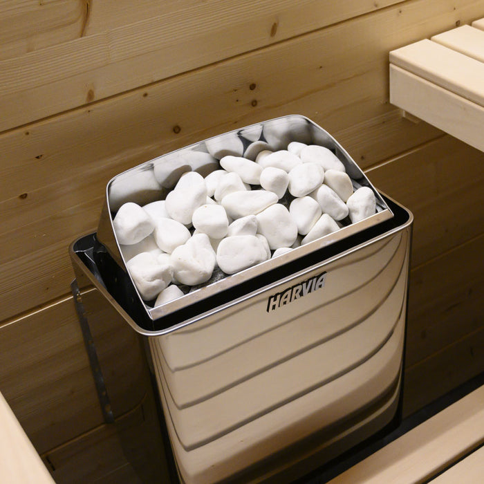Harvia AC4000 Decorative White Sauna Heater Stones, Rounded, 5-10cm - image 4