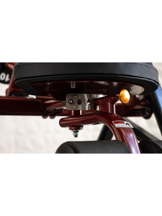 Muscle D Fitness Pro Strength Abdominal Crunch - Seated - Plate Loaded - Adjustable - Oblique Trainer — side profile