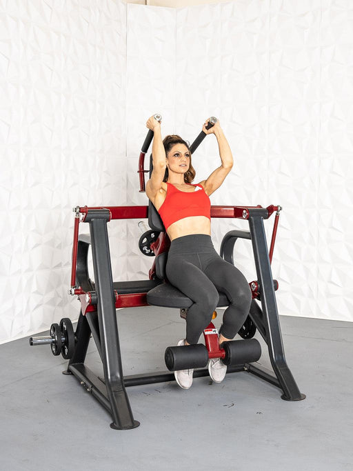 Muscle D Fitness Pro Strength Abdominal Crunch - Seated - Plate Loaded - Adjustable - Oblique Trainer — front view