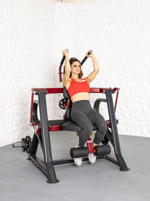 Muscle D Fitness Pro Strength Abdominal Crunch - Seated - Plate Loaded - Adjustable - Oblique Trainer — front view