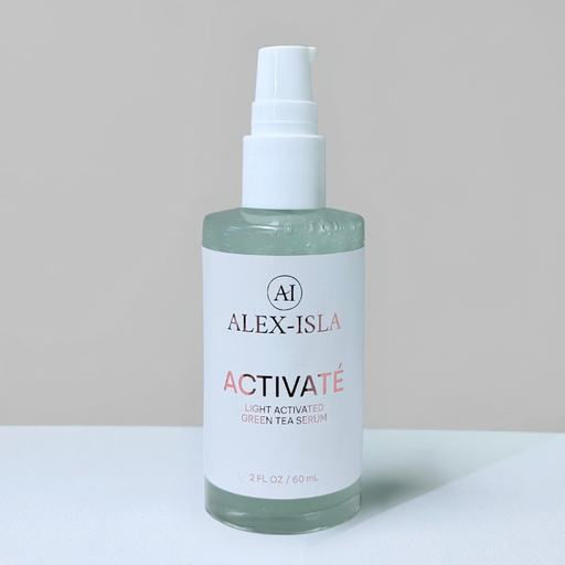 ALEX-ISLA Activaté light activated green tea serum bottle