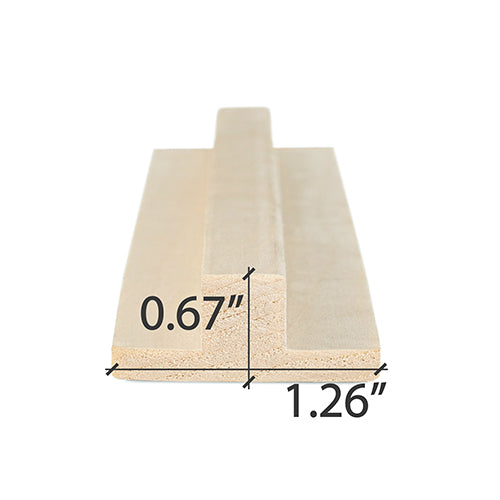 PROSAUNAS Aspen 1x2 (17mm x 32mm) T-Moulding Sauna Wood, T-Moulding - image 6