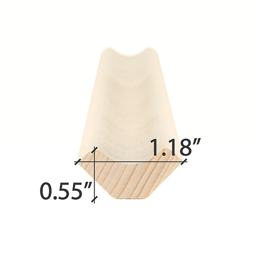 PROSAUNAS Aspen 1x2 (14mm x 30mm) Inside Corner Trim SI Sauna Wood - image 6