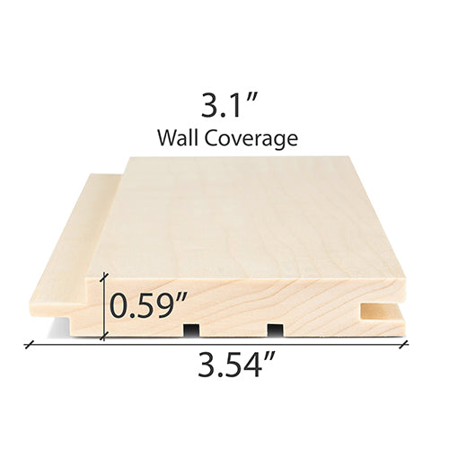 PROSAUNAS Aspen 1x4 (15mm x 90mm) T&G STS4 Sauna Wood - image 6