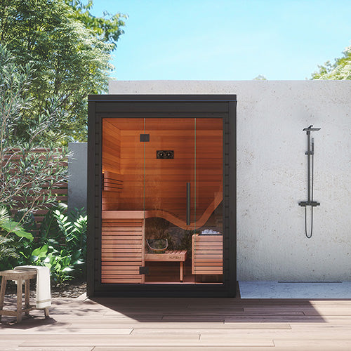 Auroom Aura Outdoor Home Sauna Kit, Modular, Black, Up to 2 Persons - image 3