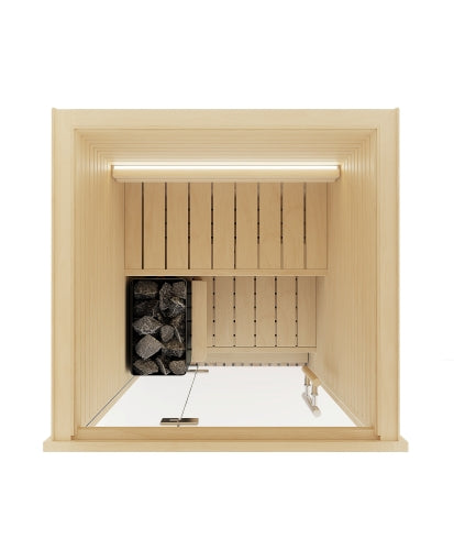 Auroom Cala Glass Mini DIY, Aspen, Indoor Sauna Kit, 1-Person - image 3