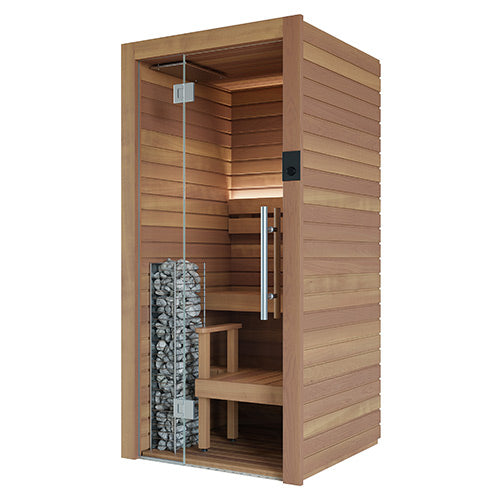 Auroom Cala Glass Mini DIY, Thermo-Aspen, Indoor Sauna Kit, 1-Person