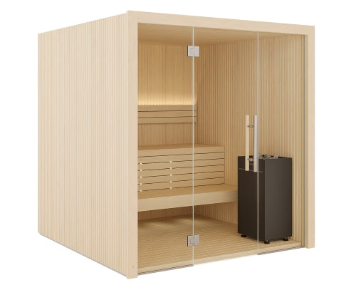 Auroom Libera Glass DIY, Indoor Sauna Kit, Up to 6 Persons