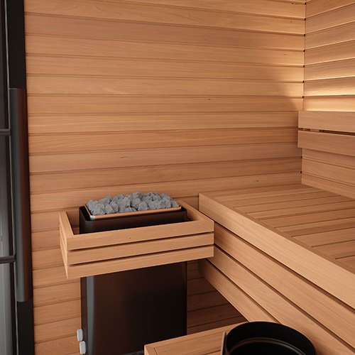 Auroom Mira S Outdoor Modular Cabin, DIY Sauna Kit, Black - image 3