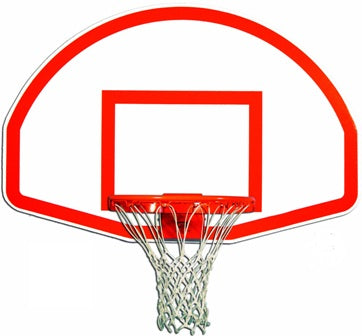 Trigon Sports Fan-Shape Aluminum Backboard with Target & Border BBFTB - 2