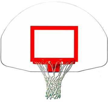 Trigon Sports Fan-Shape Steel Backboard w/ Target - 2