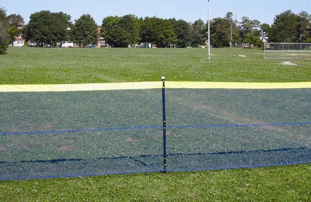 Trigon Sports 150' Deluxe TempFence Package — detail close-up