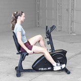 Body Solid Best Fitness Recumbent Exercise Bike - BFRB1B — in-use view