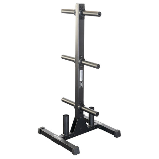 Body Solid Best Fitness Olympic Plate Tree & Bar Holder - BFWT10B — front view