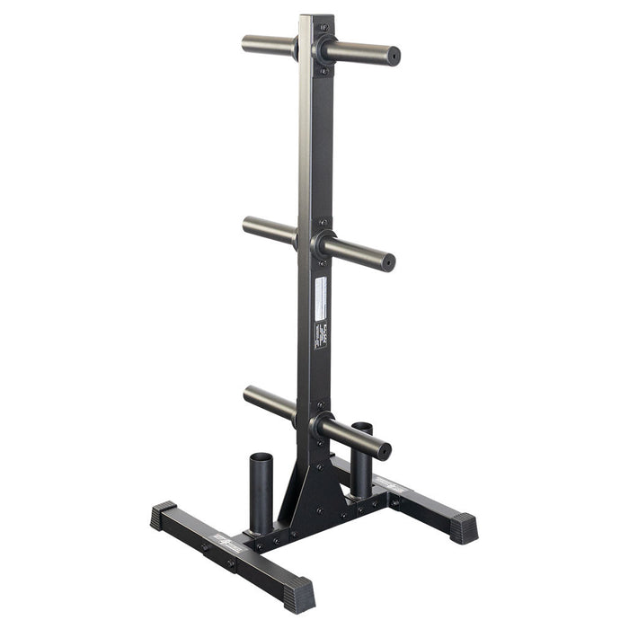 Body Solid Best Fitness Olympic Plate Tree & Bar Holder - BFWT10B — front view
