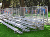 Trigon Sports 5 Row 21' Stationary Aluminum Bleacher — side view