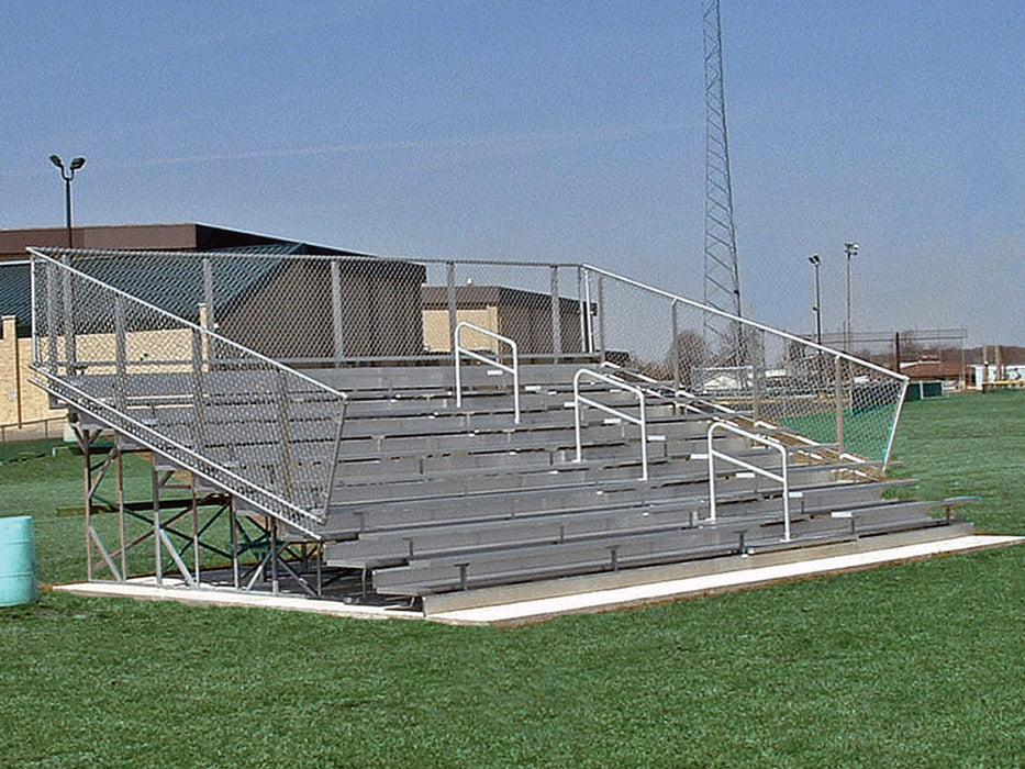Trigon Sports 5 Row 24' Supreme Series Bleacher — side view
