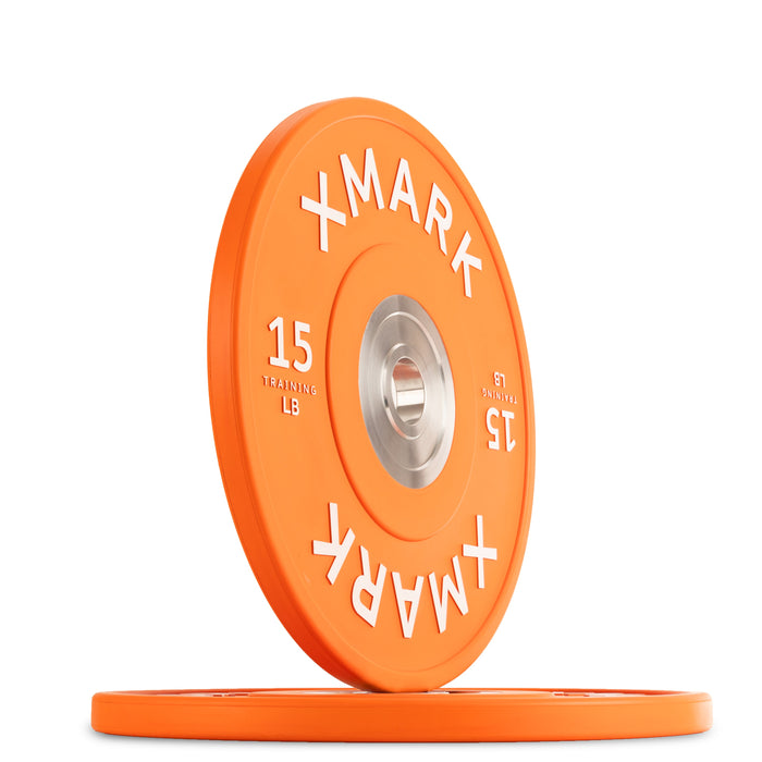 XMARK Commercial Premium Virgin Rubber Color Bumper Plates (LB) — grip and contact surface