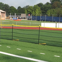 Trigon Sports 200' Premium Above Ground Fence Package — lifestyle in-use
