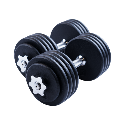 Body Solid Pro Style Adjustable Dumbbells BSTADBPR angle view