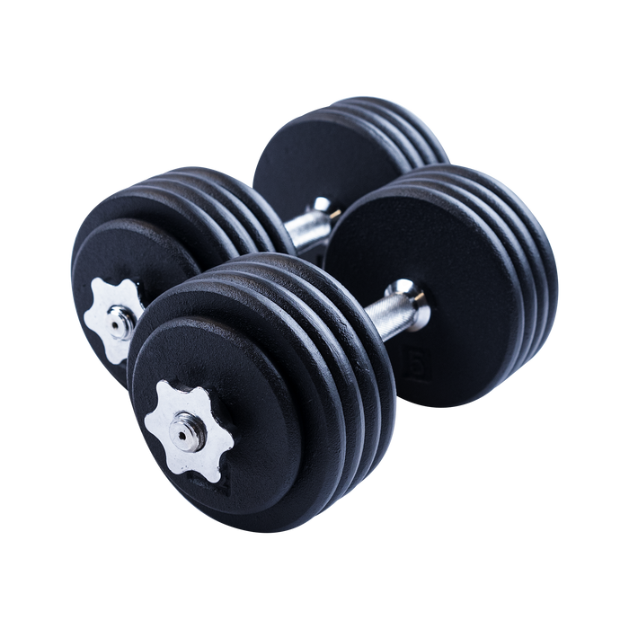 Body Solid Pro Style Adjustable Dumbbells BSTADBPR angle view
