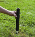 Trigon Sports 100' TempFence Ground Socket set (11) — angle view