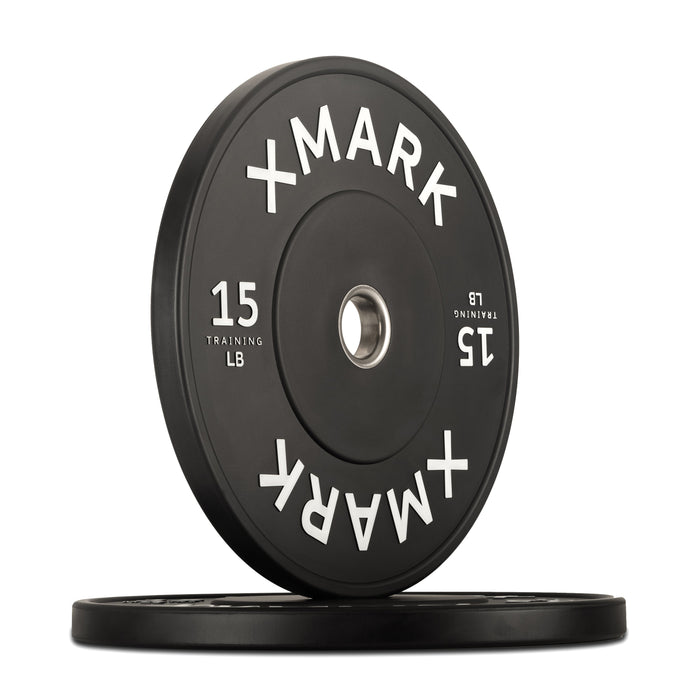 XMARK Commercial Black Bumper Plates (LB) — grip and contact surface