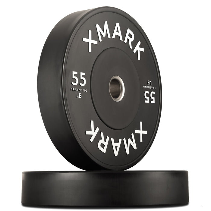 XMARK Commercial Black Bumper Plates (LB) — side profile