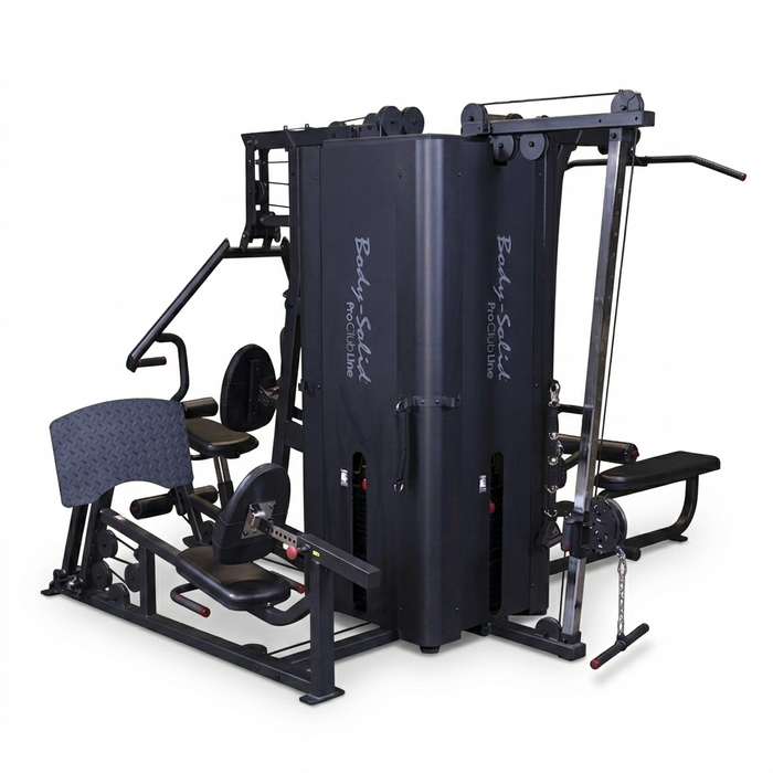 Body Solid Pro ClubLine Four Stack Commercial Gym — angle view