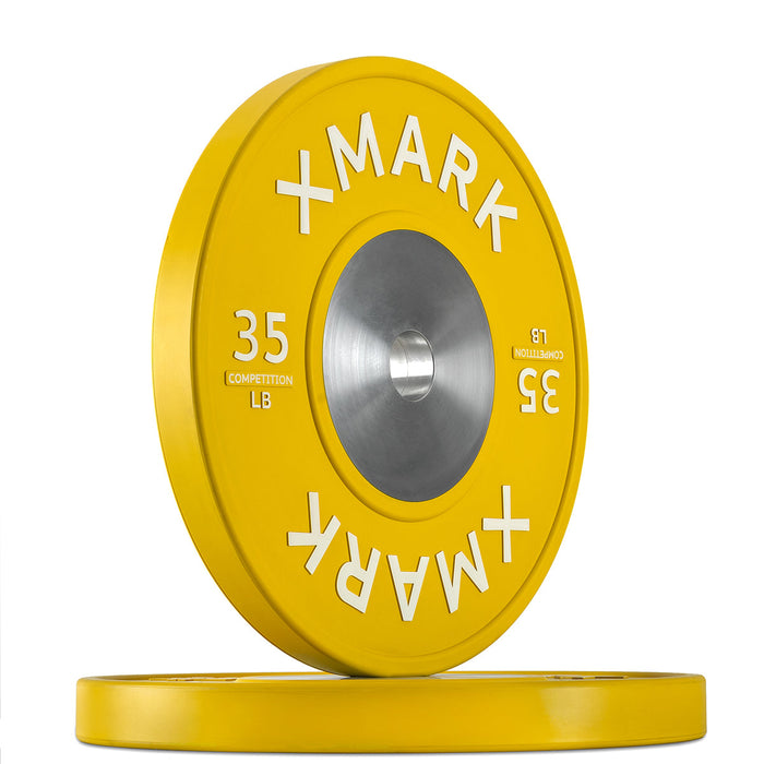 XMARK Premium Competition Bumper Plates (LB), Pairs and Sets — grip and contact surface