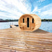 Elation barrel sauna on deck