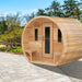 Elation barrel sauna front windows