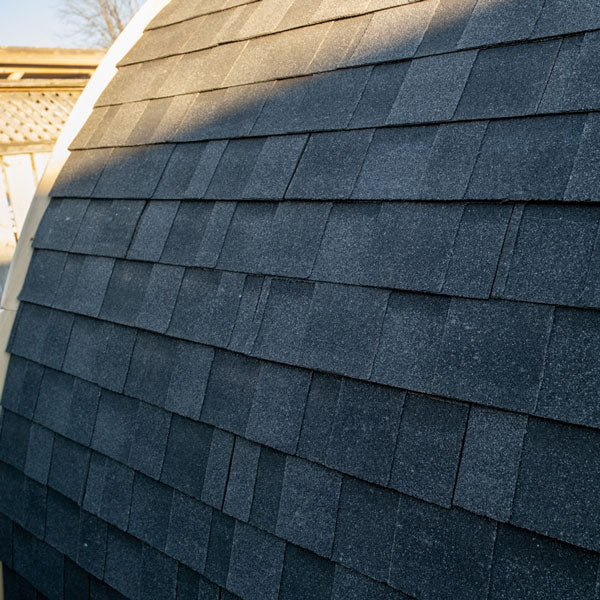 MiniPOD sauna shingle roof detail