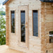 Georgian cabin sauna door and windows