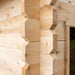 Georgian cabin sauna corner joinery