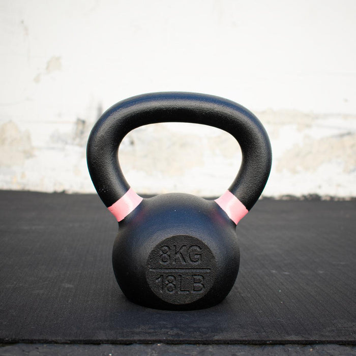 Muscle D Fitness Muscle D Cast Kettlebells - Muscle D Fitness - Quality Handle Design - Heavy Duty Coating — close-up detail