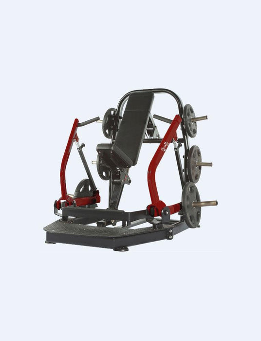 Muscle D Fitness Pro Strength Decline Chest Press - Premium - Adjustable - Plate Loaded - Lower Chest Workout — front view