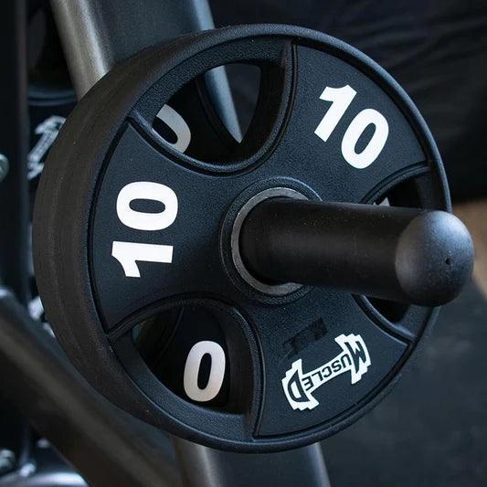 Muscle D Fitness Pro Urethane Coated Olympic Plates - Per Pair / Set Olympic Weight Pair — weight load capacity