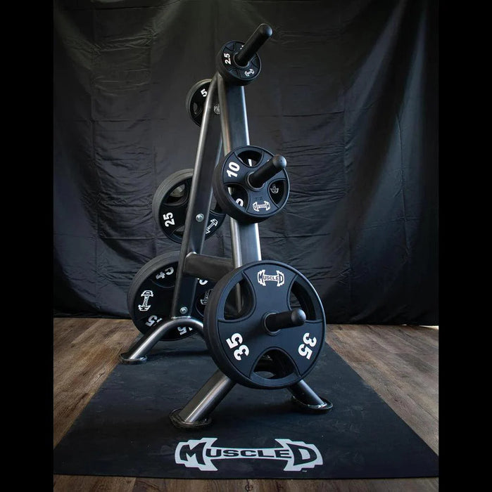 Muscle D Fitness Pro Urethane Coated Olympic Plates - Per Pair / Set Olympic Weight Pair — side profile
