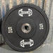 Muscle D Fitness Color Urethane Bumper Plates - Smooth Hub - Made for Heavy Use — side profile