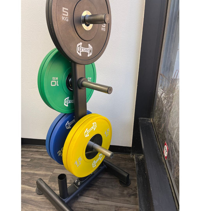 Muscle D Fitness Color Urethane Bumper Plates - Smooth Hub - Made for Heavy Use — grip and contact surface