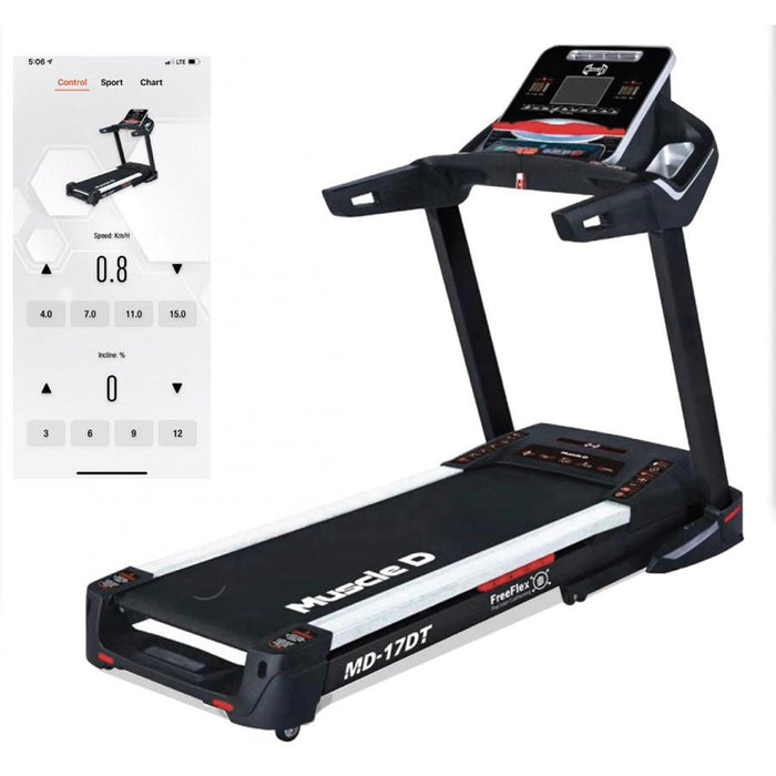 Muscle D Fitness Muscle D Fitness Light Commercial Treadmill -LED Display - Heart Rate Monitor - Cup Holder -... — front view