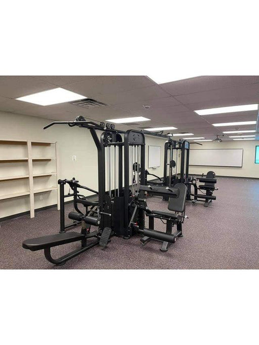 Muscle D Fitness Muscle D Fitness 8 Stack Megatron Compact Multi-Gym - Comprehensive Commercial Grade Sp... — full setup angle